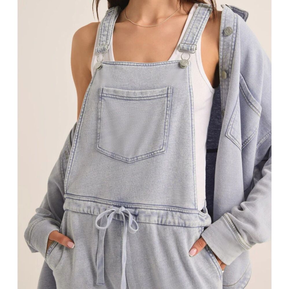 Z Supply Light Wash Denim Jumpsuit